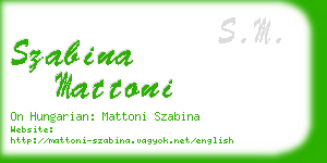 szabina mattoni business card